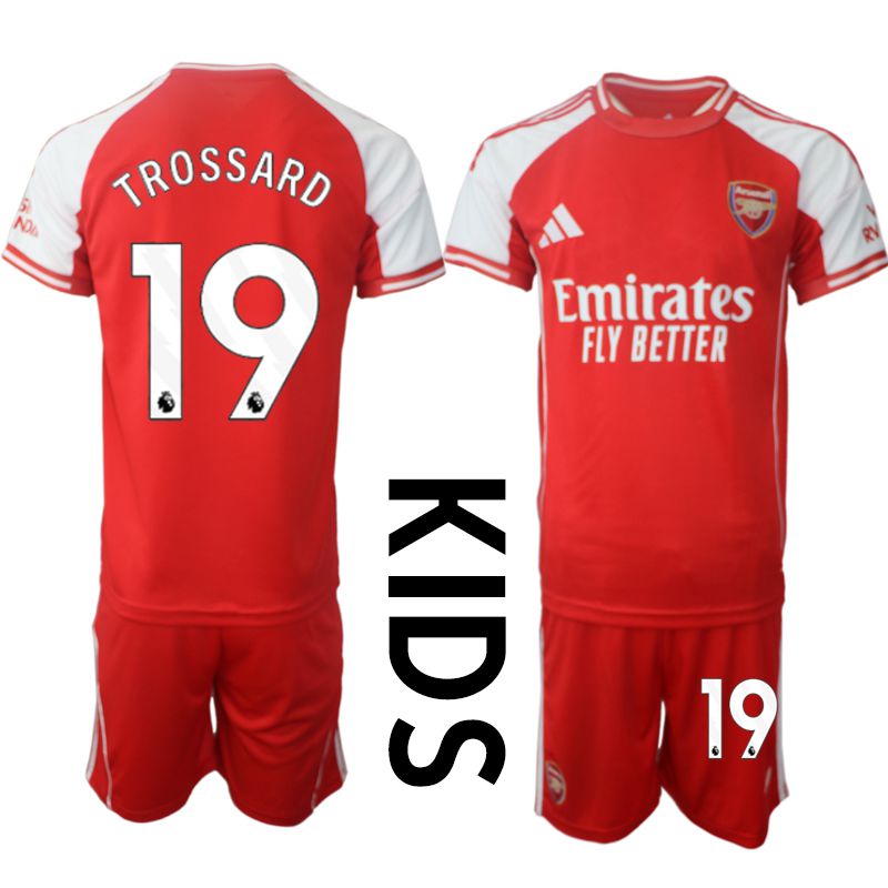 Youth 2025-2026 Season Club Arsenal home red #19 Soccer Jersey